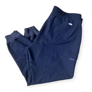 FIGS Zamora Scrub Pants Navy Blue Jogger Style Technical Collection Women's XXL